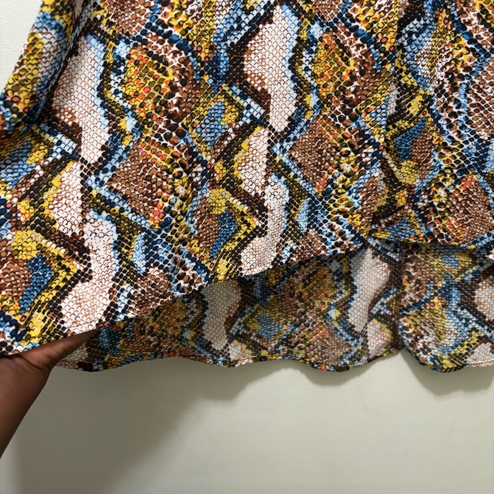 Insight Python Print Button Up Tunic Top Size S - Picture 9 of 11